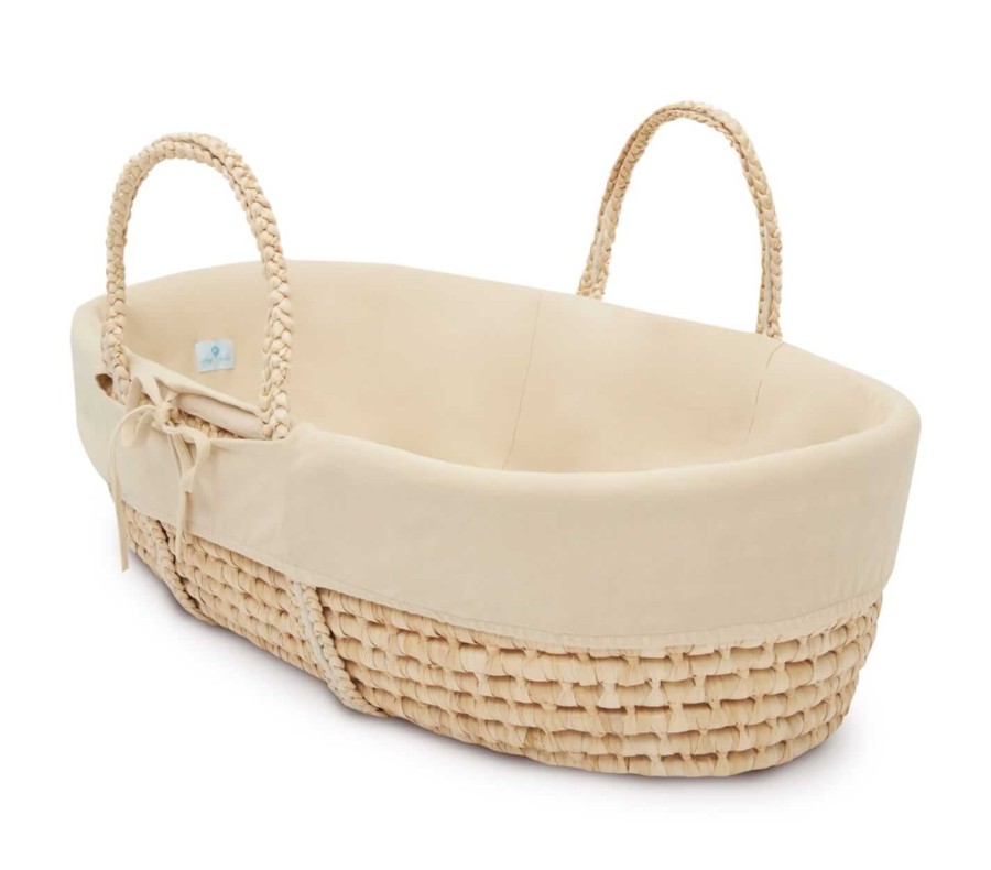 Wyściółka do kosza mojżesza Caffe Latte z bawełny organicznej / AhojBaby