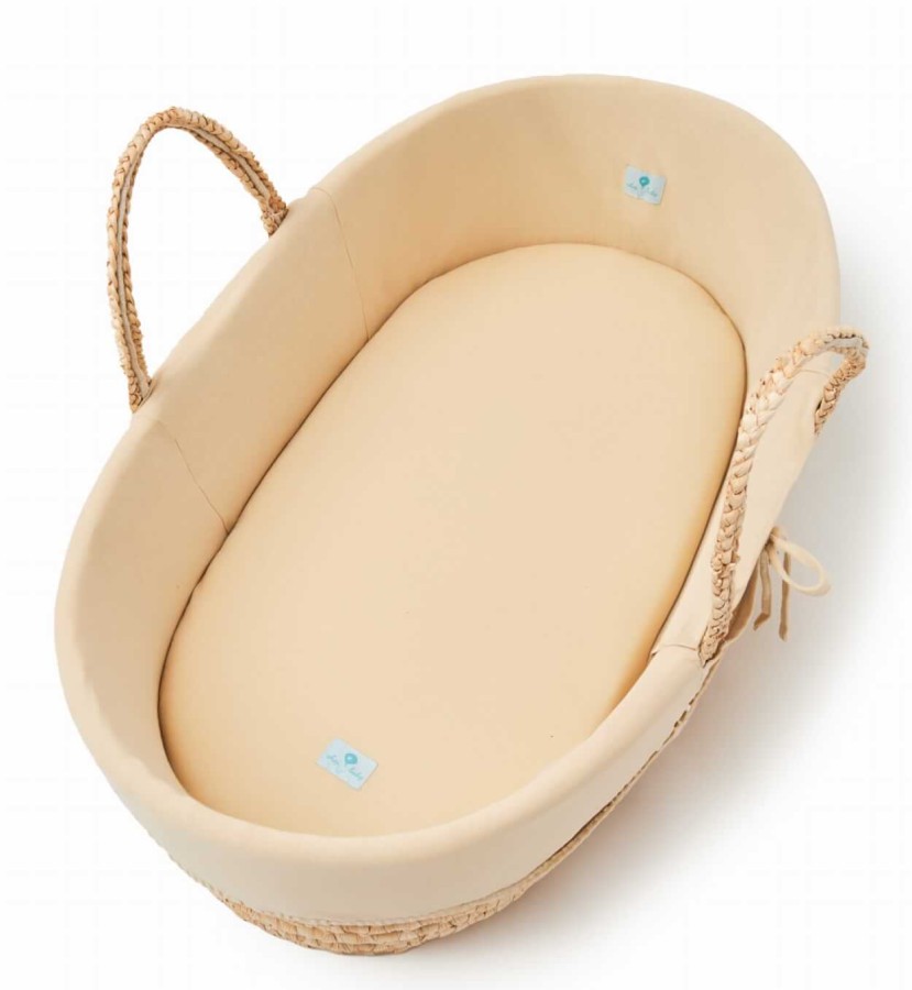 Wyściółka do kosza mojżesza Caffe Latte z bawełny organicznej / AhojBaby