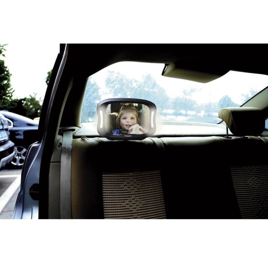 Lusterko samochodowe z oświetleniem LED / BabyDan