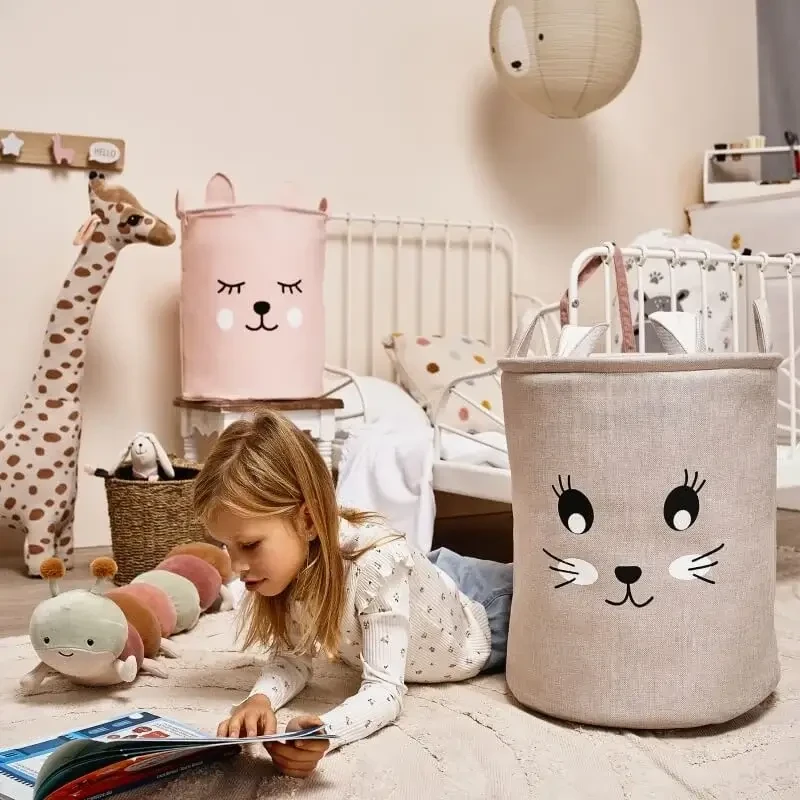 Zamykany kosz na ściągacz do przechowywania zabawek PREMIUM - Królik / SIPO