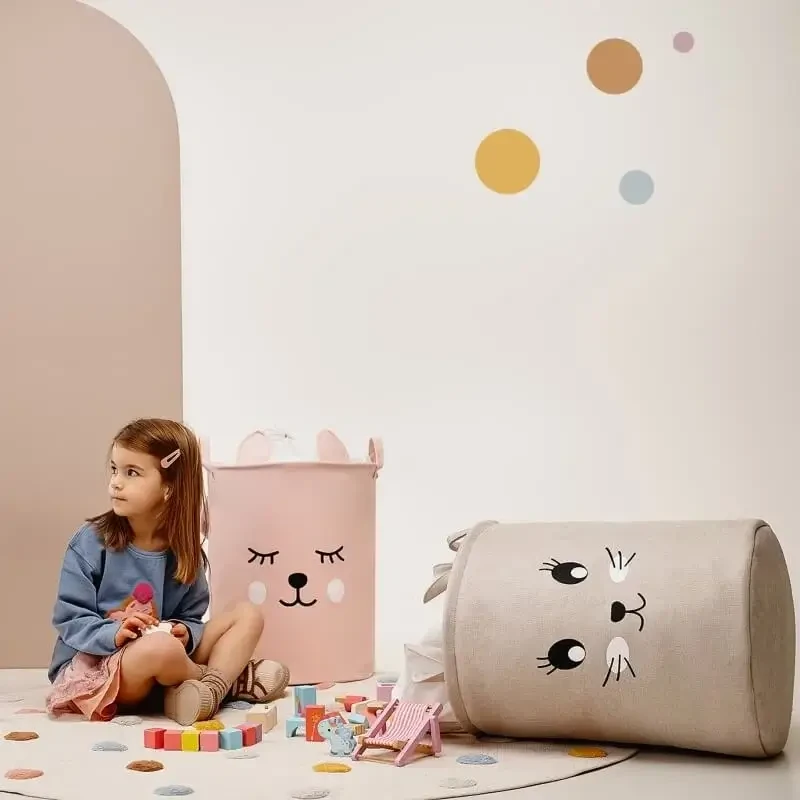 Zamykany kosz na ściągacz do przechowywania zabawek PREMIUM - Królik / SIPO