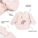 Śliniak z rękawami 6-18 msc. Playground - Powder / Done by Deer