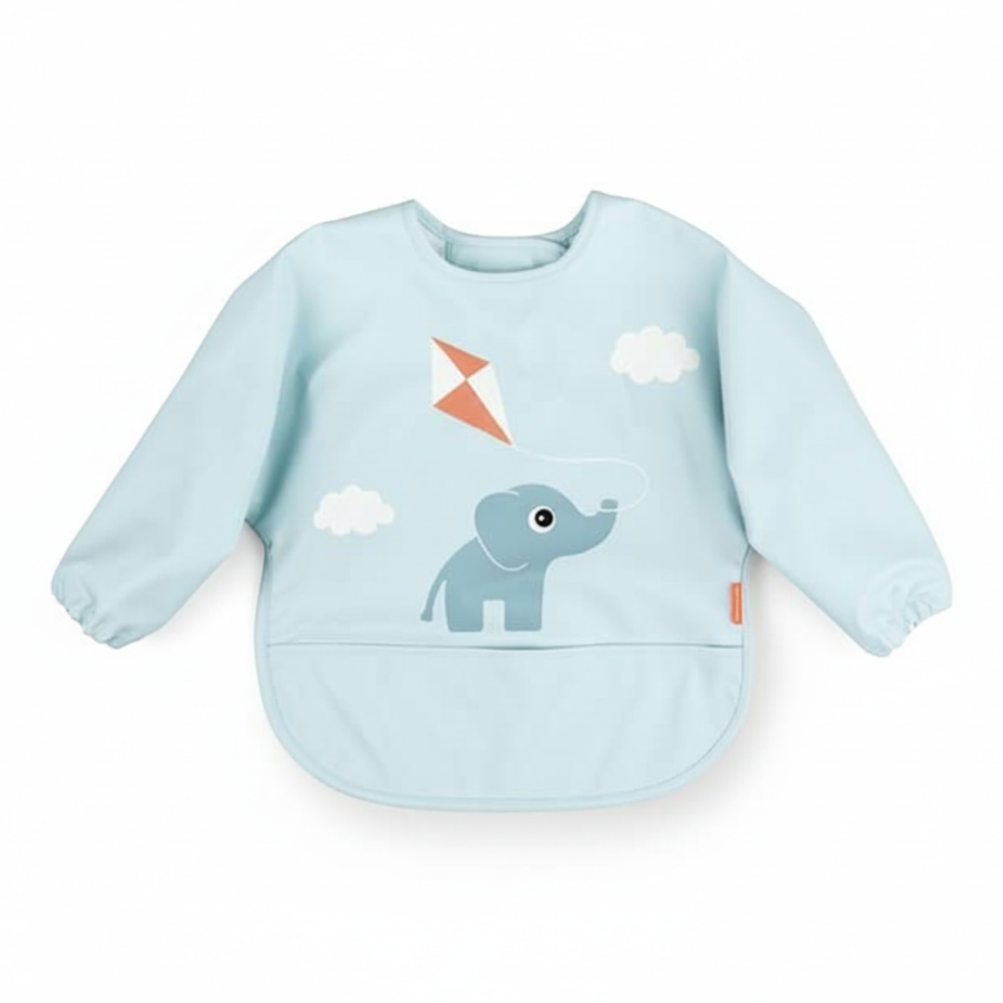 Śliniak z rękawami 6-18 msc. Playground - Blue / Done by Deer