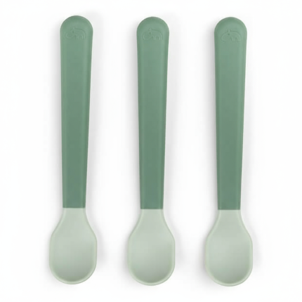 Łyżeczki dla niemowląt Foodie Easy-grip - Green, 3 szt. / Done by Deer