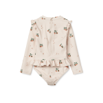 Kostium kąpielowy UV z długim rękawem Sille - Peach, Sea shell / Liewood