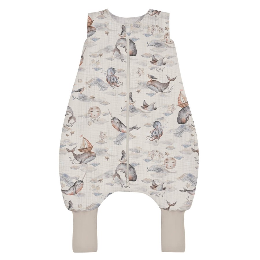 Muślinowy śpiworek z nogawkami 0.5 TOG - Ocean / BabySteps