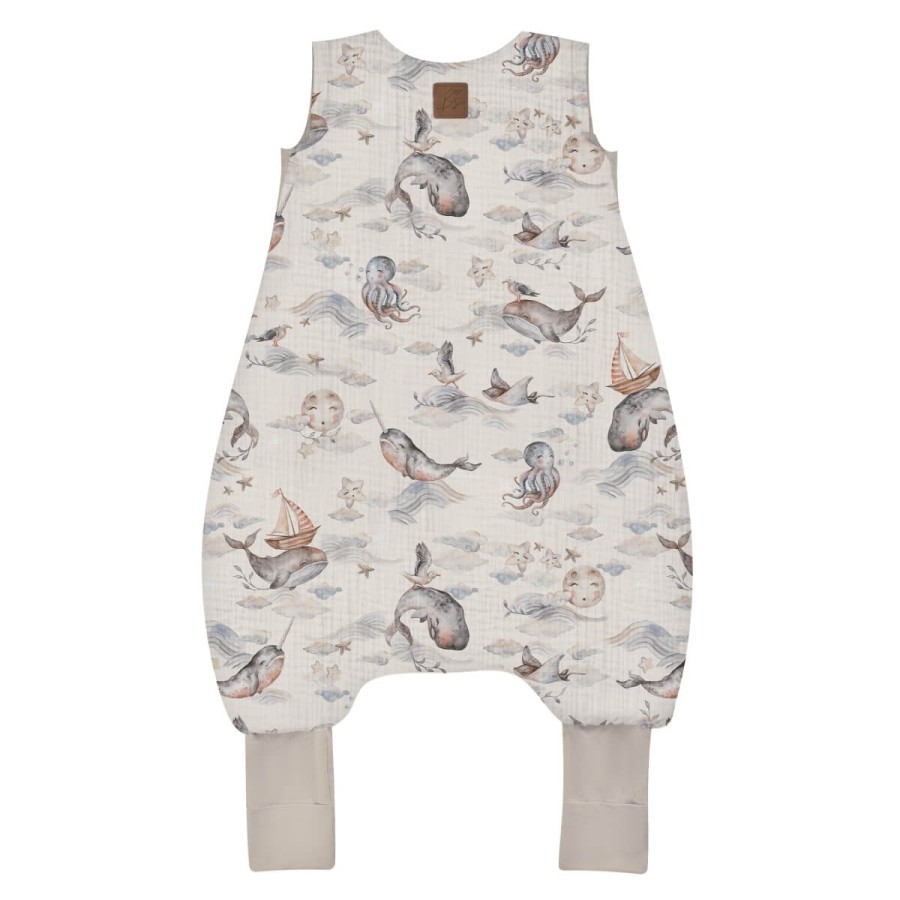 Muślinowy śpiworek z nogawkami 0.5 TOG - Ocean / BabySteps