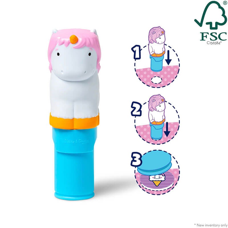 Stempel z naklejkami Sticker Wow - Jednorożec / Melissa & Doug