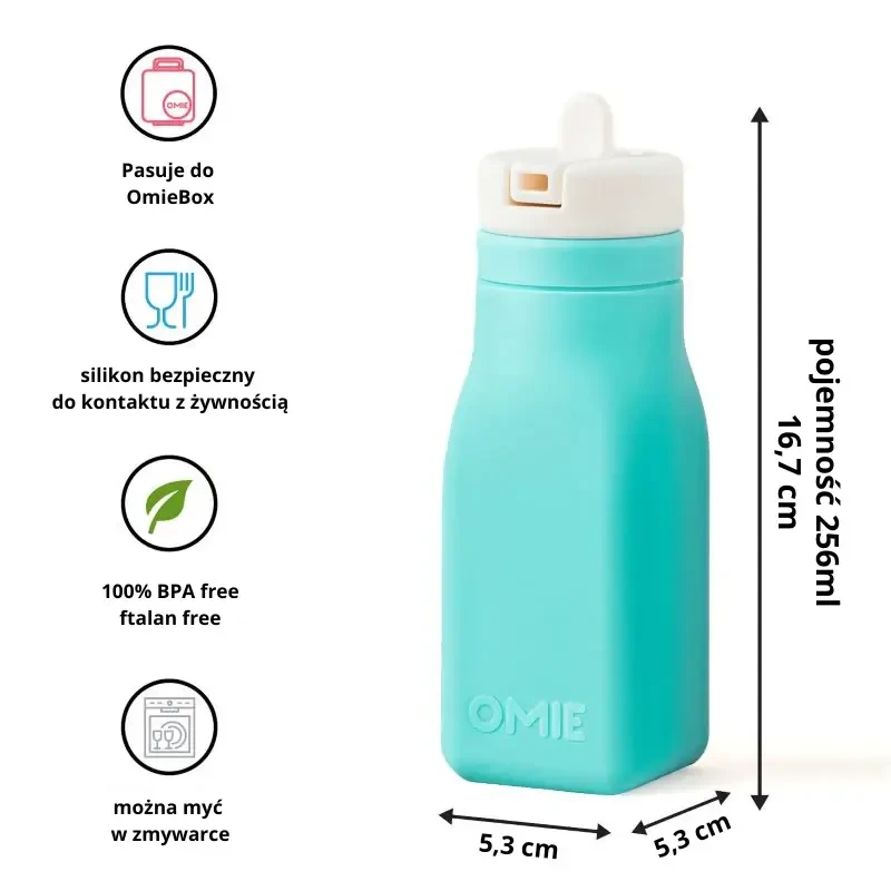 OMIEBOTTLE, bidon dla dzieci, Teal / OMIE