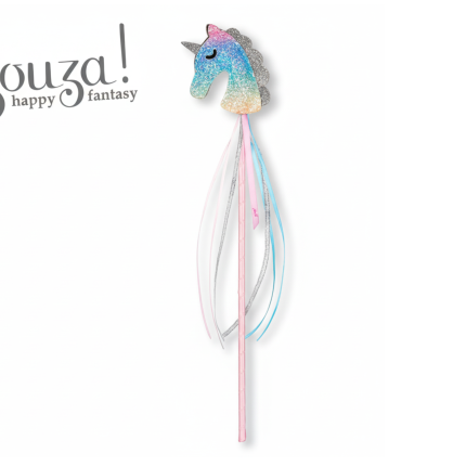 Różdżka z głową jednorożca wielokolorowa Femi / Souza!