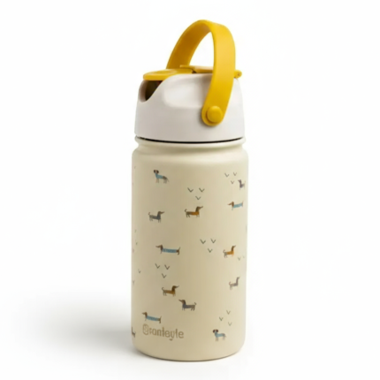 Butelka ze stali nierdzewnej ze słomką - Teckel / The cotton cloud