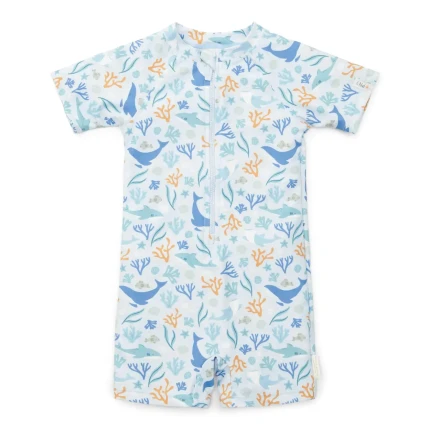 Swimsuit z rękawami Ocean Dreams Blue / Little Dutch