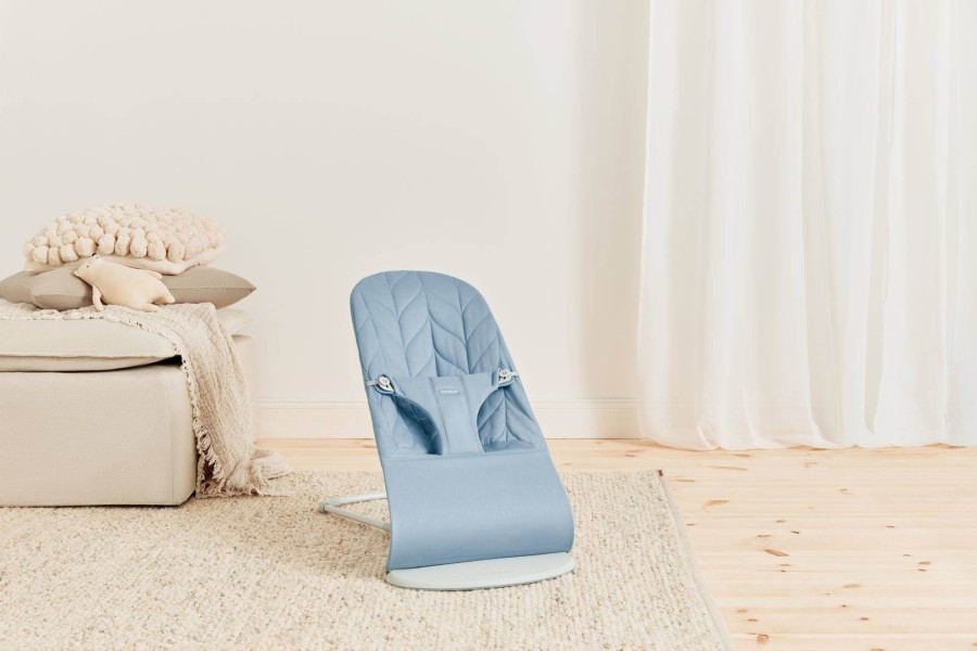 BABYBJORN - leżaczek BLISS WOVEN, Petal Quilt, Niebieski