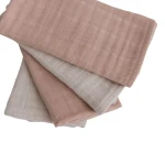 4pak pieluszek muślinowych z bawełny organicznej 40x40cm – jasny beż, łososiowy róż / Bolo