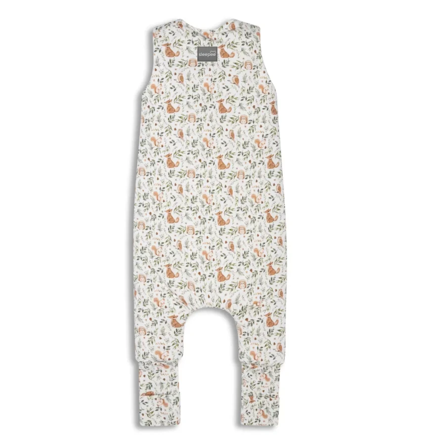 Dwustronny śpiworek z nóżkami Ivory Forest - Czarne Kropki / Dobre Liski by Sleepee