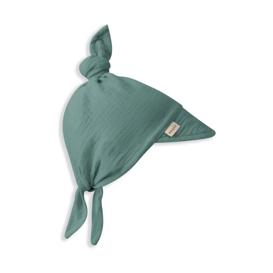 Muślinowa chustka z daszkiem - Ocean Green / Sleepee