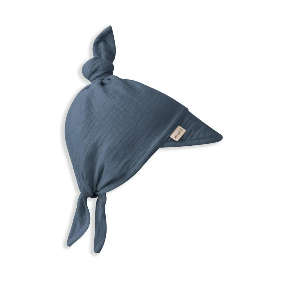 Muślinowa chustka z daszkiem - Petrol / Sleepee
