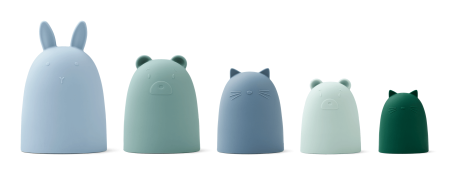 Silikonowe foremki Anneli - dusty mint multi mix / Liewood