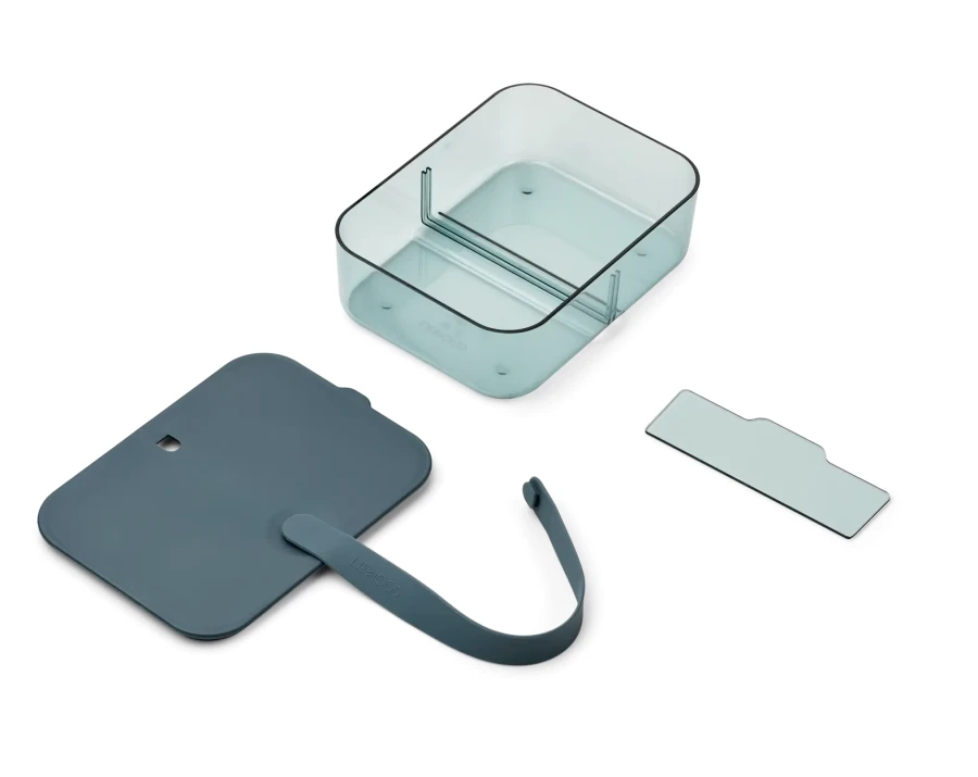 Lunchbox z przegródką Carin Large - whale blue, sea blue / Liewood