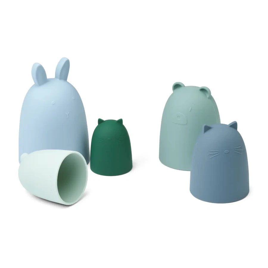 Silikonowe foremki Anneli - dusty mint multi mix / Liewood