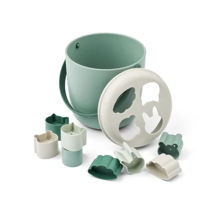 Wiaderko z układanką Jorn - Peppermint multi mix / Liewood