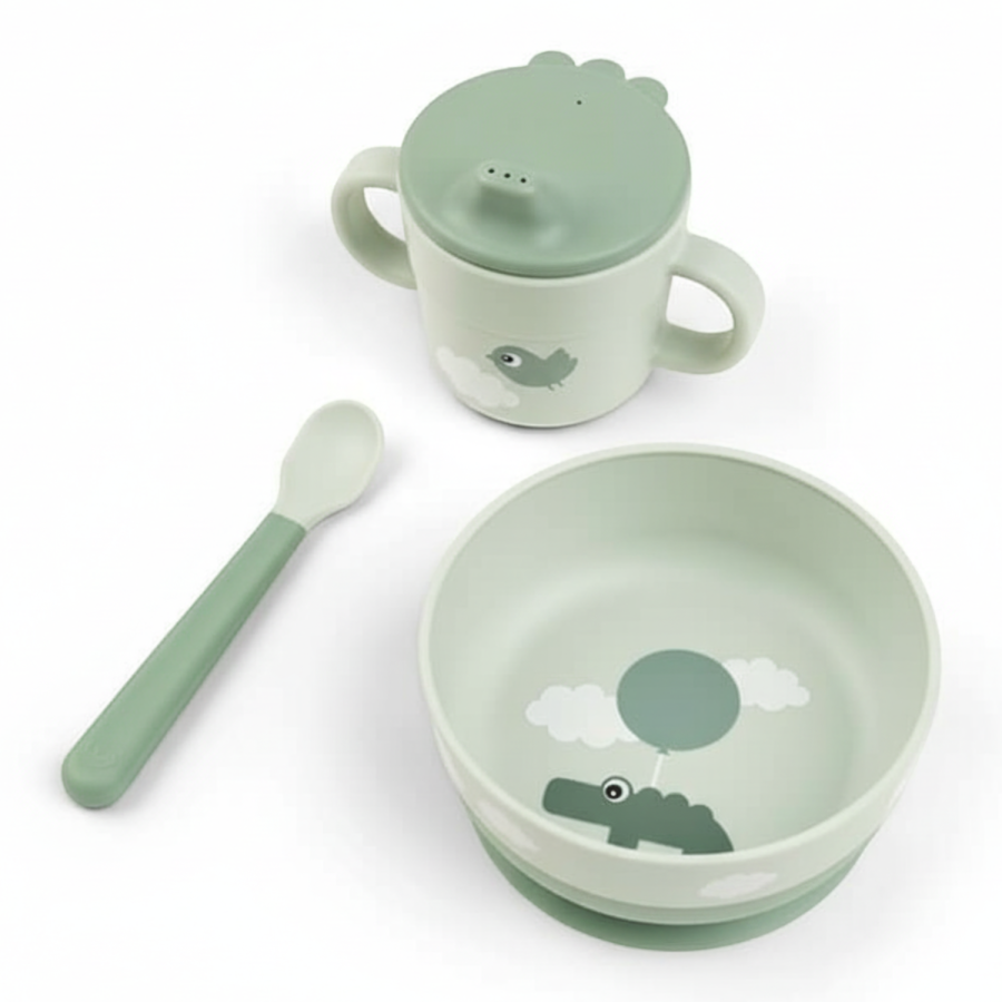 Pierwszy Zestaw Obiadowy Foodie Happy Clouds Green / Done by Deer