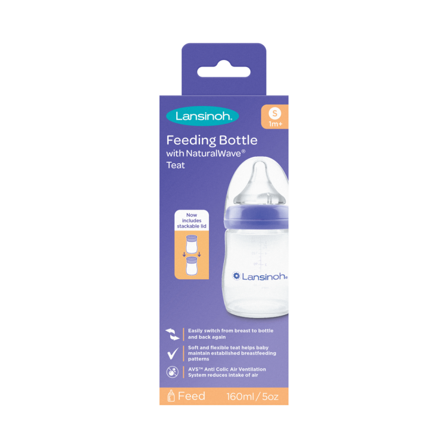 Butelka do karmienia 160 ml ze smoczkiem Natural Wave™ o wolnym przepływie / Lansinoh