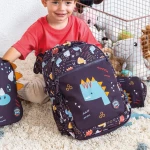 Plecak trzykomorowy Lizbona Wesołe Dinozaury 14L / Miquelrius