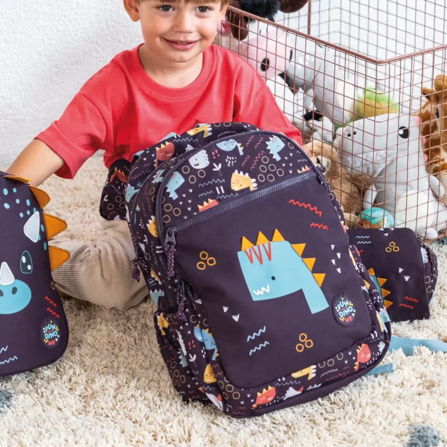 Plecak trzykomorowy Lizbona Wesołe Dinozaury 14L / Miquelrius