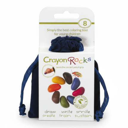 Kredki Crayon Rocks w aksamitnym woreczku - 8 kolorów / Crayon Rocks