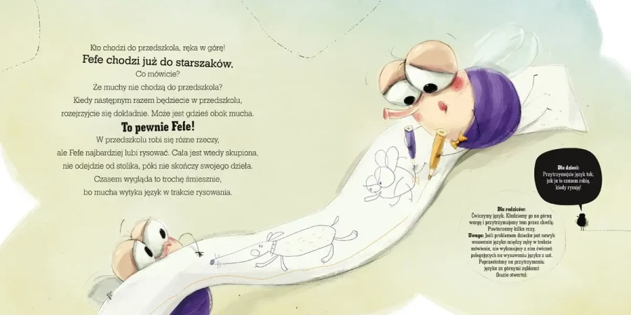 Z muchą na luzie ćwiczymy buzie, czyli zabawy logopedyczne dla dzieci / Wydawnictwo Nasza Księgarnia