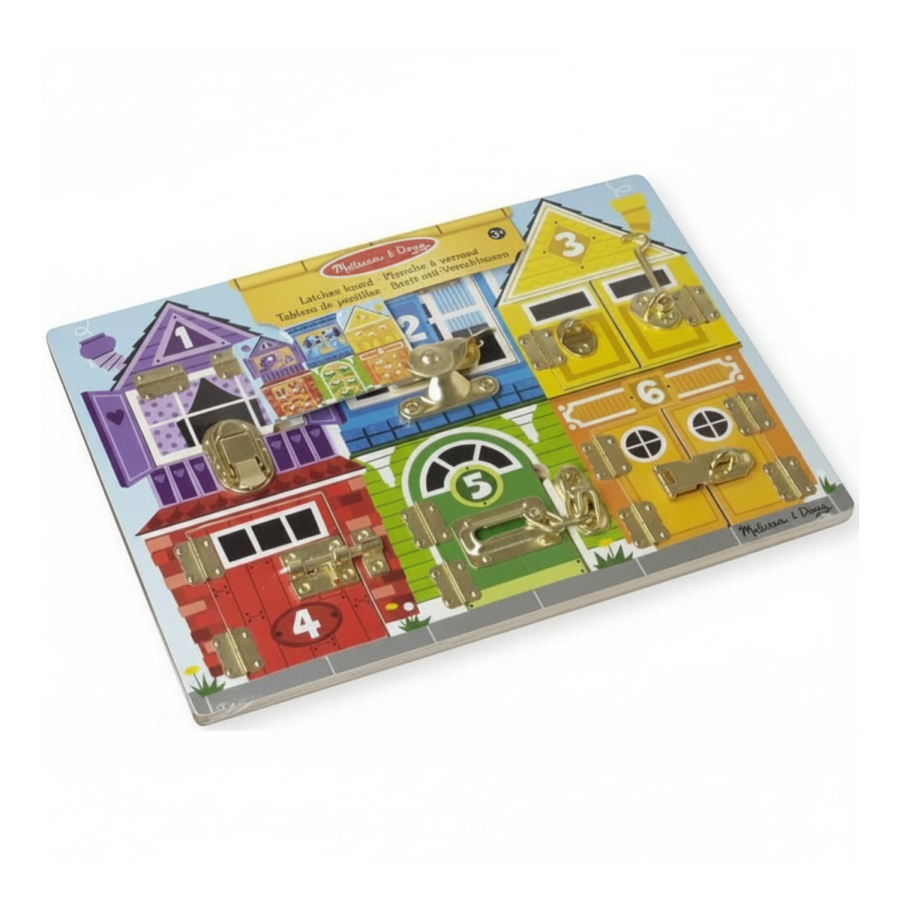 Drewniana tablica manipulacyjna z zatrzaskami / Melissa & Doug