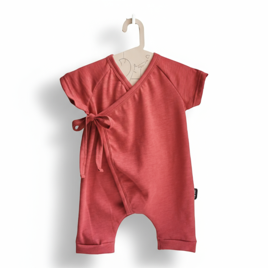 Letni rampers kopertowy - malinowy / Coodo