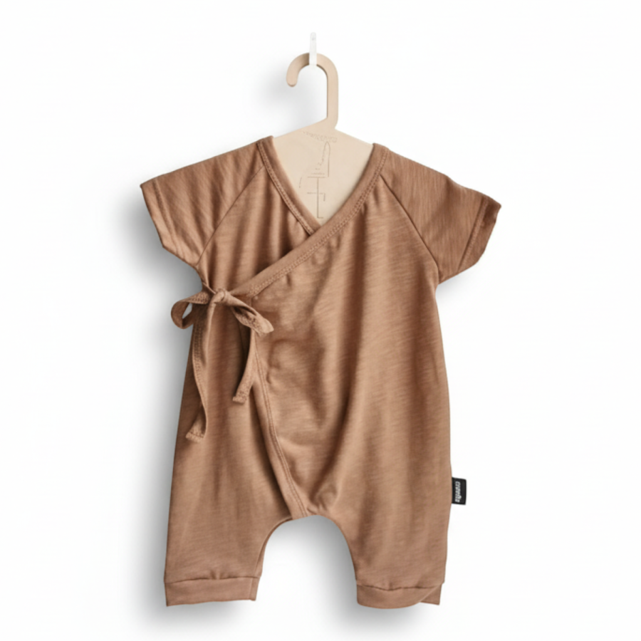 Letni rampers kopertowy - mleczna czekolada / Coodo