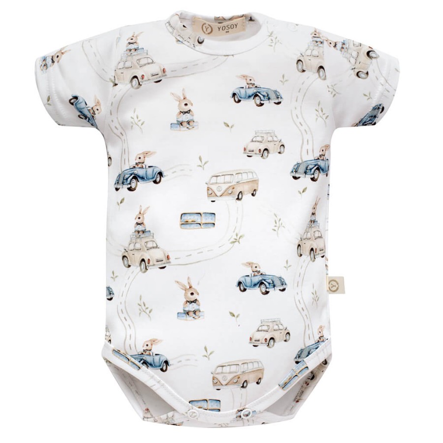 Body organic cotton krótki rękaw - CARS / YOSOY