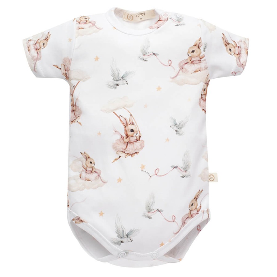 Body organic cotton krótki rękaw - TUTU RABBITS / YOSOY