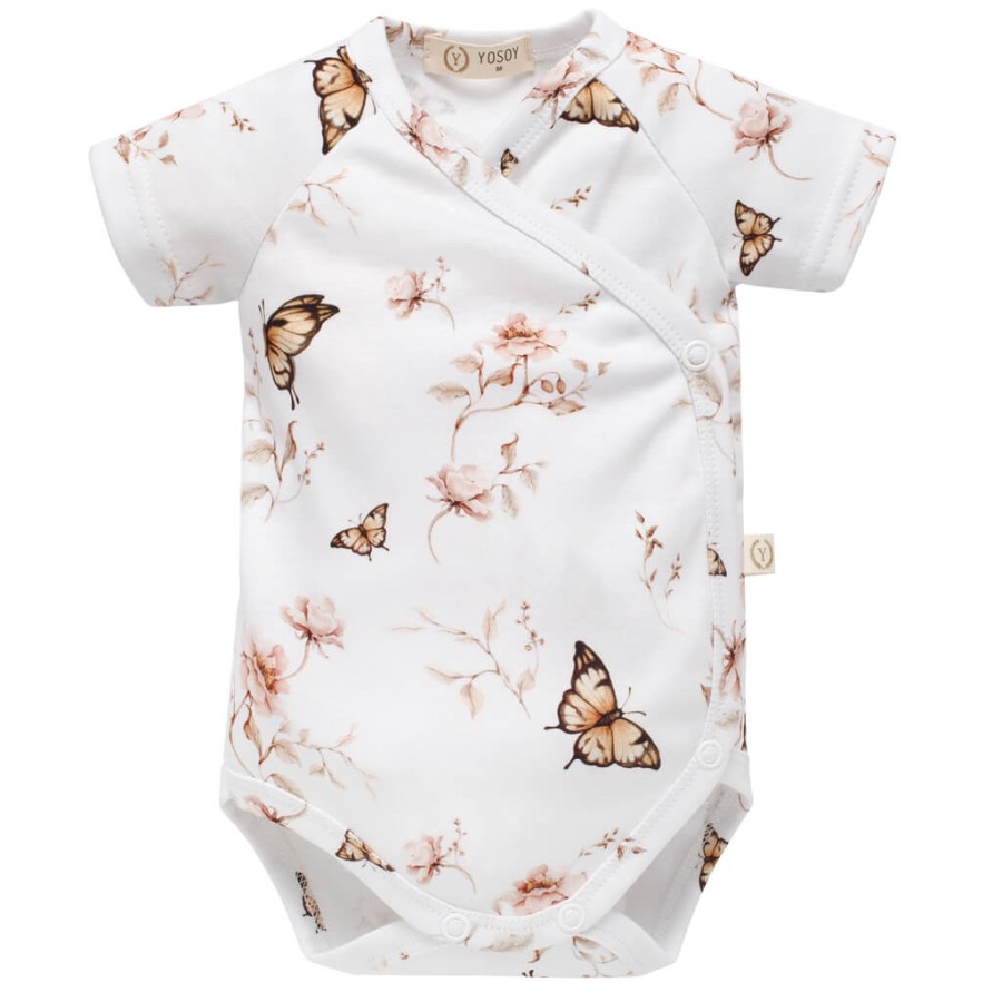Body organic cotton krótki rękaw - BUTTERFLIES / YOSOY