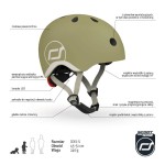 Kask XXS-S dla dzieci 1-5 lat Olive / Scootandride