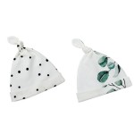 Czapeczka Krasnal 2 pack Czarne Kropki/Eukaliptus ROZMIARY/ Sleepee