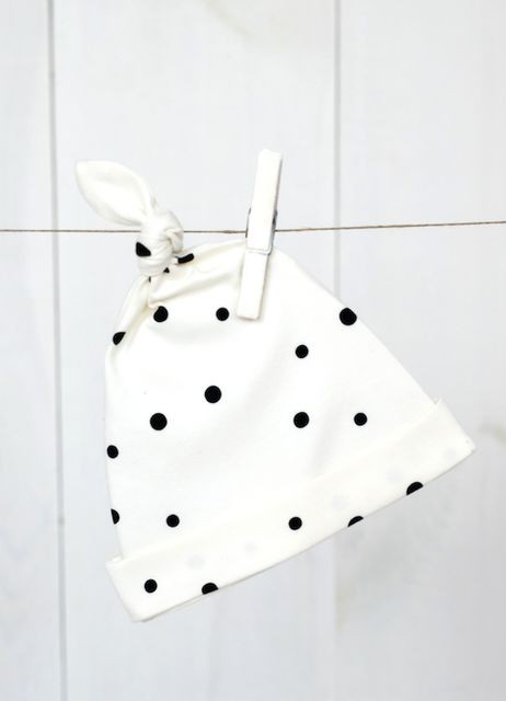 Czapeczka Krasnal 2 pack Czarne Kropki/Eukaliptus ROZMIARY/ Sleepee