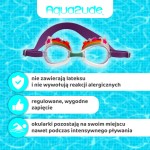 Okulary do pływania Aqua2ude - Tęcza z gwiazdkami 3+ / Bling2o
