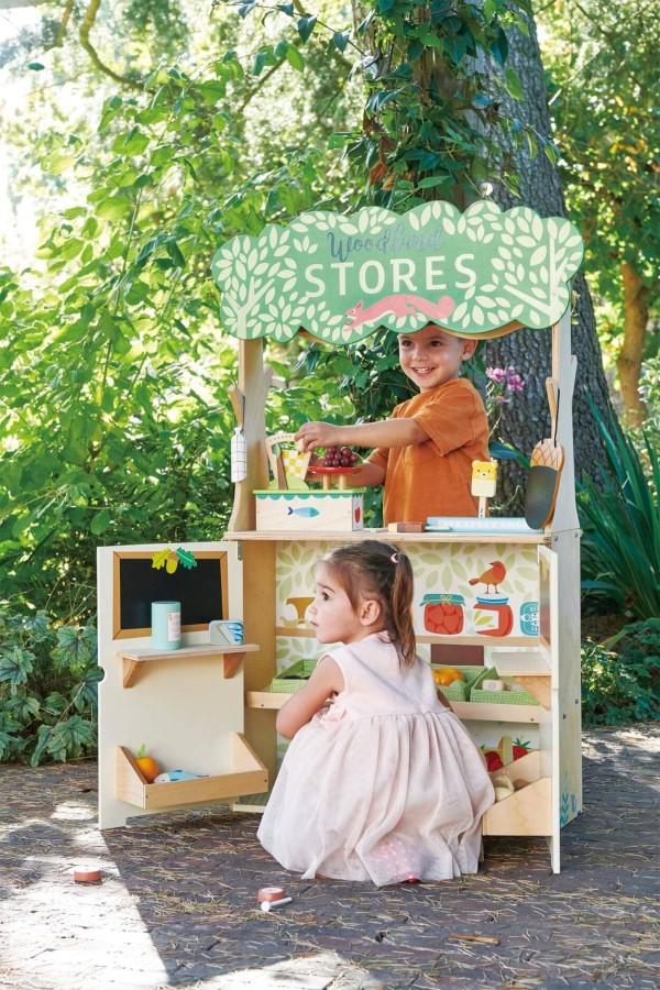 Dwustronny drewniany sklepik i teatrzyk / Tender Leaf Toys