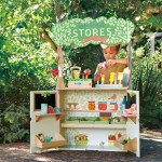 Dwustronny drewniany sklepik i teatrzyk / Tender Leaf Toys