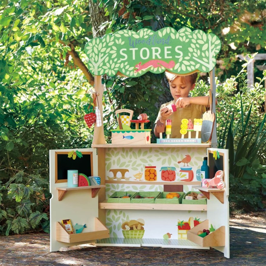 Dwustronny drewniany sklepik i teatrzyk / Tender Leaf Toys