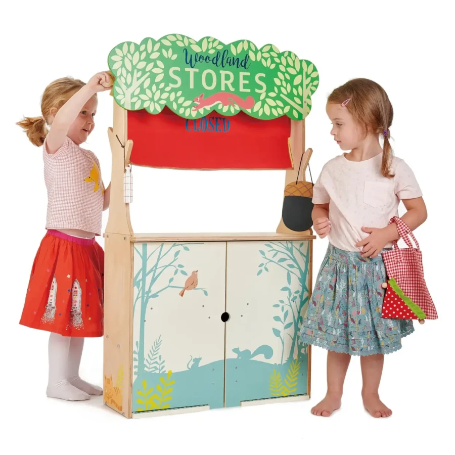 Dwustronny drewniany sklepik i teatrzyk / Tender Leaf Toys