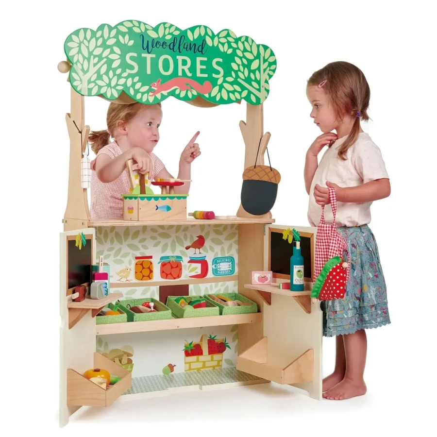 Dwustronny drewniany sklepik i teatrzyk / Tender Leaf Toys