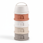 Pojemniki na mleko w proszku 4 komory cotton white - terracotta  / Beaba