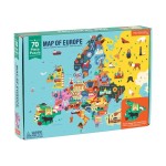Puzzle Mapa Europy z elementami w kształcie państw 5+ / Mudpuppy