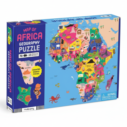 Puzzle konturowe Mapa Afryki 70 elementów 5+ / Mudpuppy