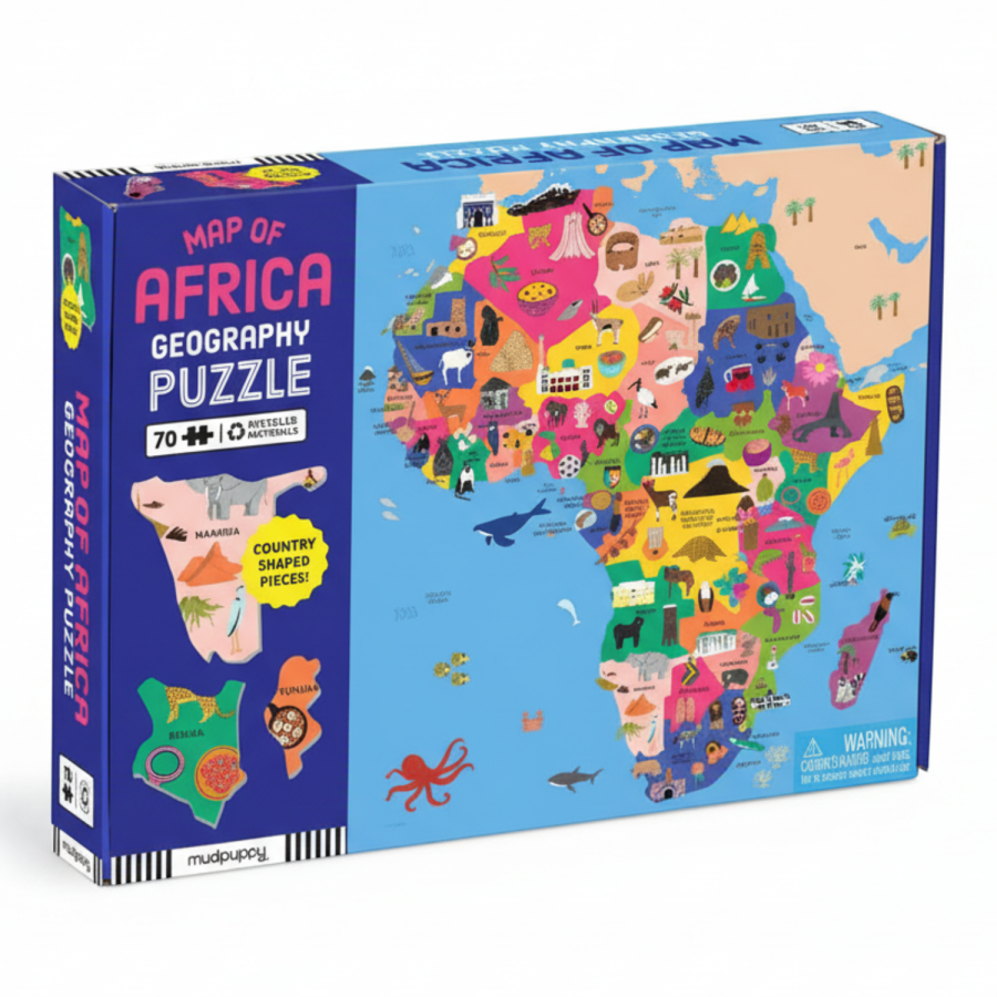 Puzzle konturowe Mapa Afryki 70 elementów 5+ / Mudpuppy